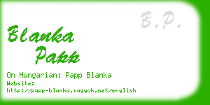 blanka papp business card